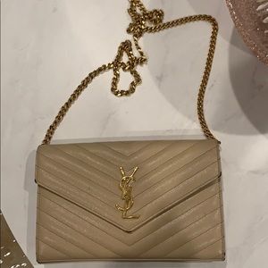 Saint Laurent Monogram Chain Wallet